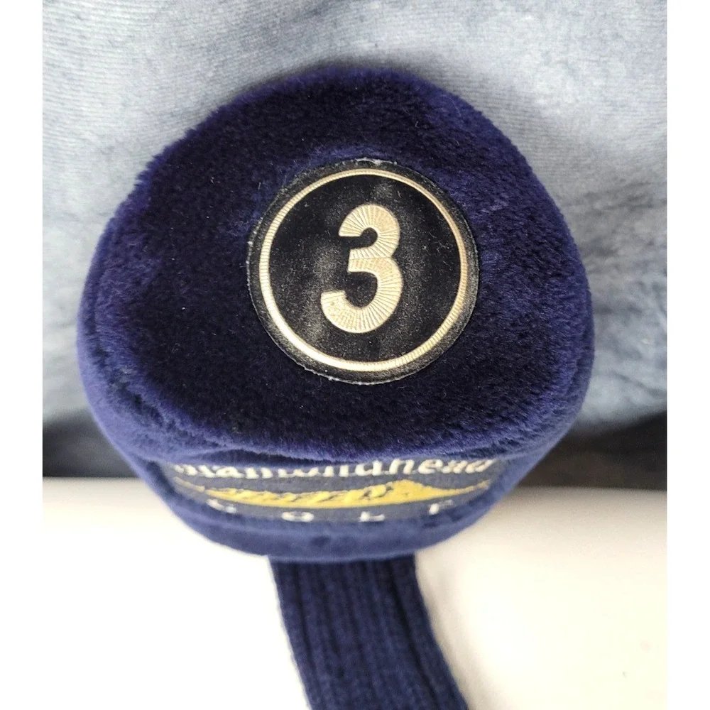 Vintage Golf Driver Cover 3 Wood Diamondhead Club Headcover Navy Blue Plush